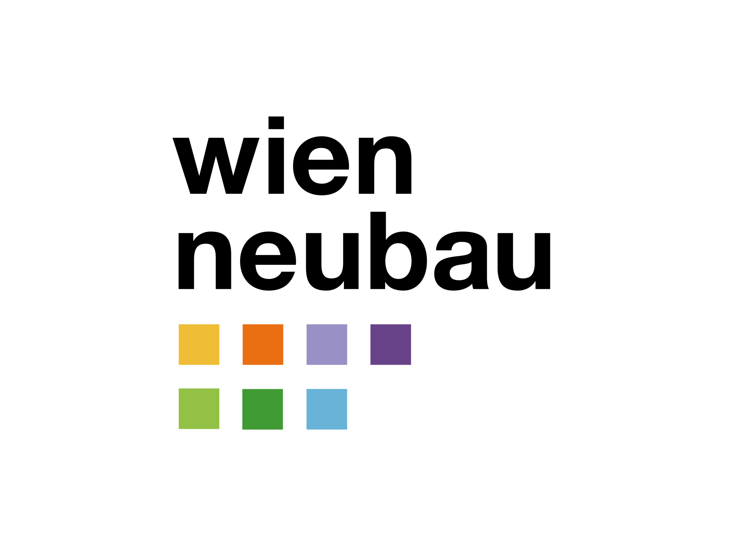 Color palette swatches arranged in two rows: warm tones on top (yellow, orange, purples) and greens/blue tones below.